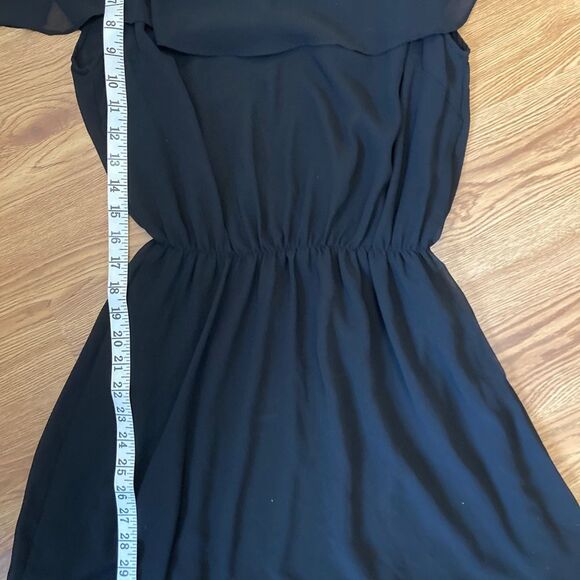 Black Dress Cold Shoulder Mini with T Straps - Picture 6 of 6